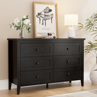 トップス Draw Drawers Wool 2way Tops Latitude Run® Wilma 6 Drawer Double Dresser For Bedroom